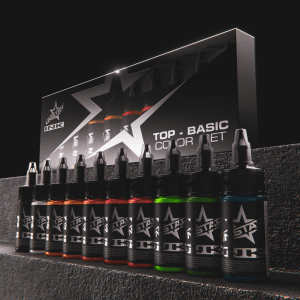 UNISTAR INK Top Basic Color Set 10 x 30 ml tus pentru tatuaj