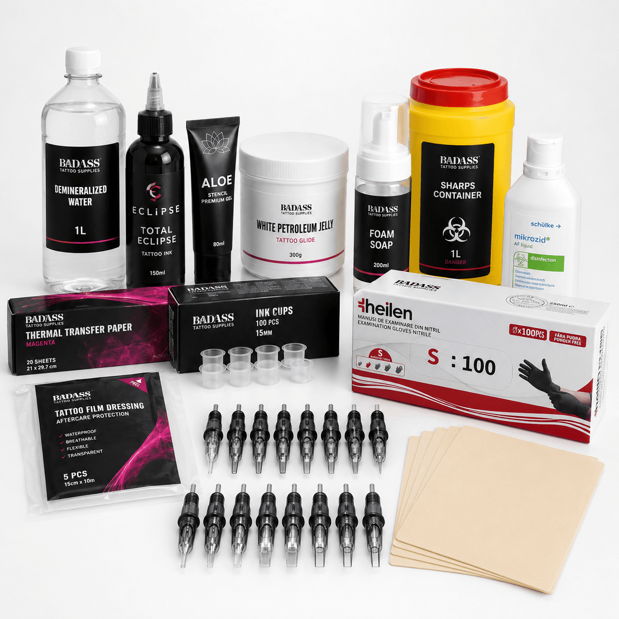 Badass Tattoo Kit Basic V1 – consumabile esențiale pentru tatuaj