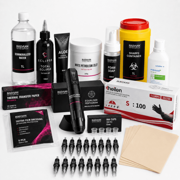 kit v2 Badass Tattoo Kit V2 – cu aparat de tatuat Equaliser Pentagram
